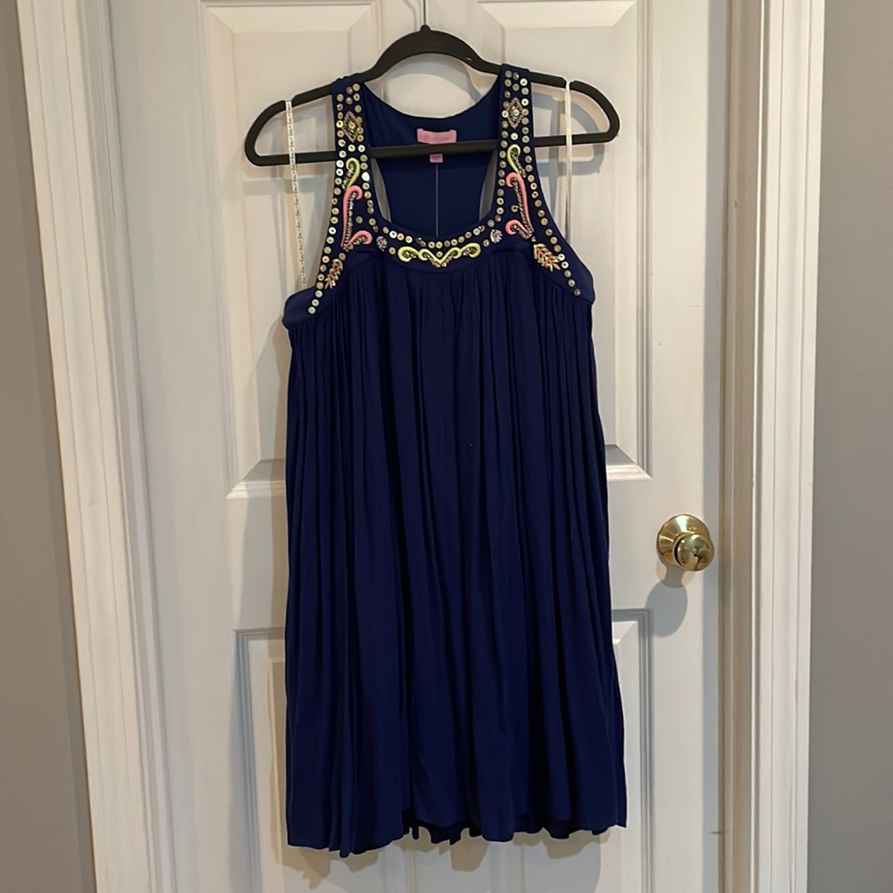 NWT Lilly Pulitzer Lorna racerback dress with beading size Medium